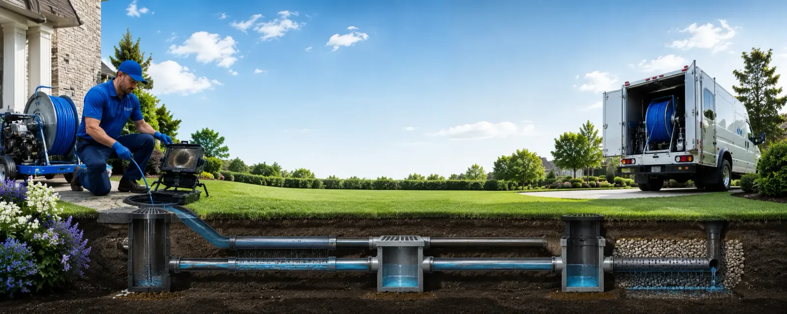 Outdoor drain cleaning information for Centerport, PA